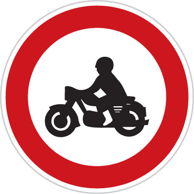 B7 - Zkaz vjezdu motocykl