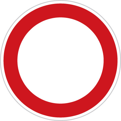 B1 - Zákaz vjezdu všech vozidel (v obou směrech)