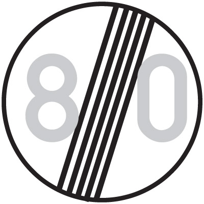 B20b - Konec nejvyšší dovolené rychlosti