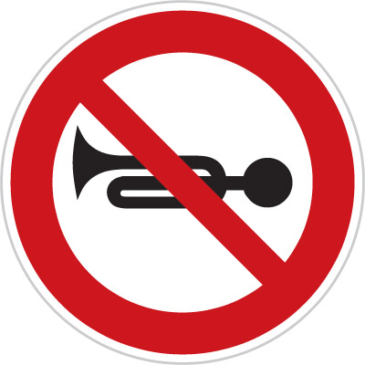 B23a - Zákaz zvukových výstražných znamení