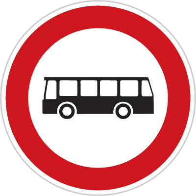 B5 - Zákaz vjezdu autobusů