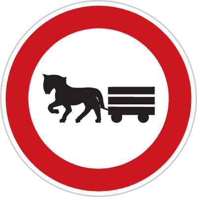 B9 - Zákaz vjezdu potahových vozidel