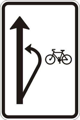 IS10e - Návěst doporučeného způsobu odbočení cyklistů vlevo