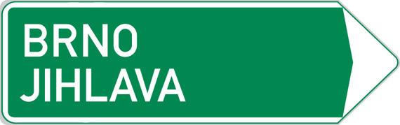 IS1c - Směrová tabule pro příjezd k dálnici vpravo