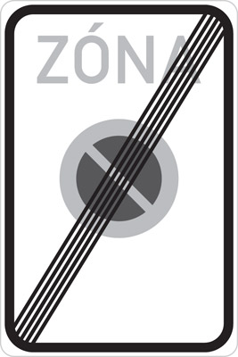 IZ8b - Konec zóny s dopravním omezením