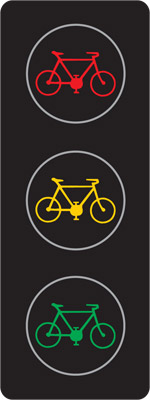 S10 - Tbarevn soustava se signly pro cyklisty