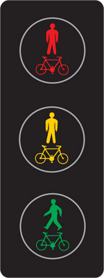 S11 - Tbarevn soustava se signly pro chodce a cyklisty