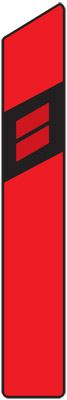 Z11d - Směrový sloupek (červený pravý)