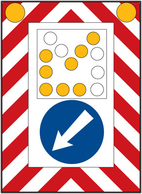 Z7 - Pojízdná uzavírková tabule